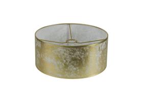 D0584  Sigma Cylinder 40cm Shade Gold Leaf, White